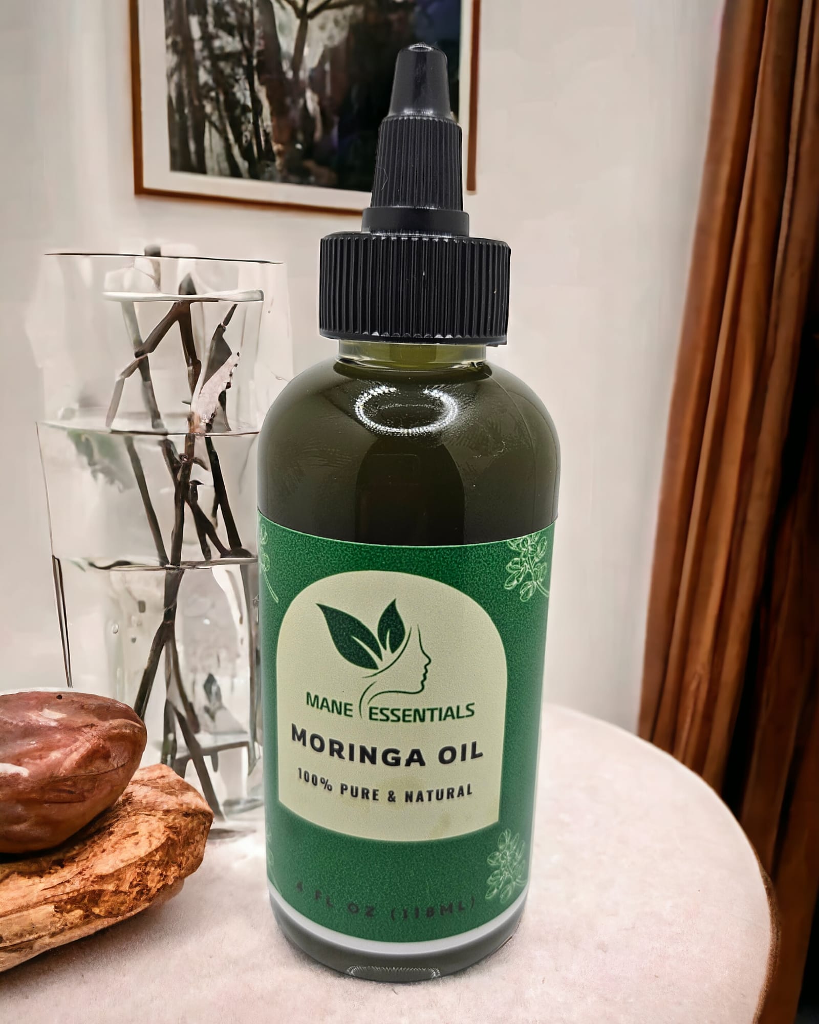 Organic Moringa Hair Growth Oil 4oz Mane Essentials 3617