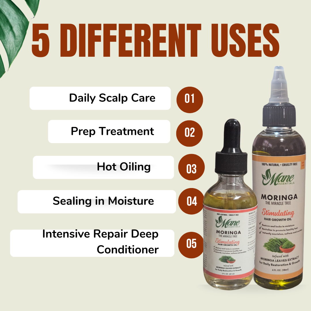 MORINGA-POWERED HAIR GROWTH OIL – STRENGTHENS & NOURISHES SCALP | 2 FL OZ