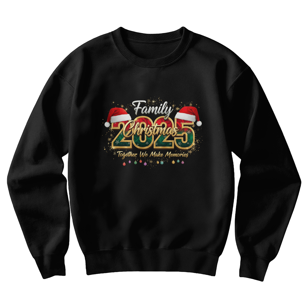 Men 2025 Christmas Crew Sweatshirt, We Are Family Christmas Long Sleeve, Family Christmas Tops, Festive Holiday Shirt, Christmas Party Sweatshirt