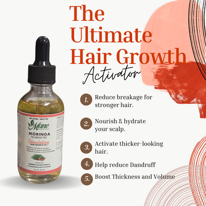 MORINGA-POWERED HAIR GROWTH OIL – STRENGTHENS & NOURISHES SCALP | 2 FL OZ