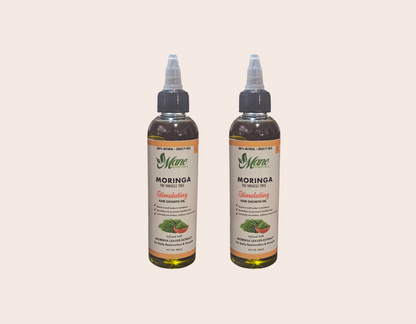MORINGA SCALP & HAIR STRENGTHENING OIL • GROWTH FORMULA • 4 FL OZ • FREE SATIN BONNET