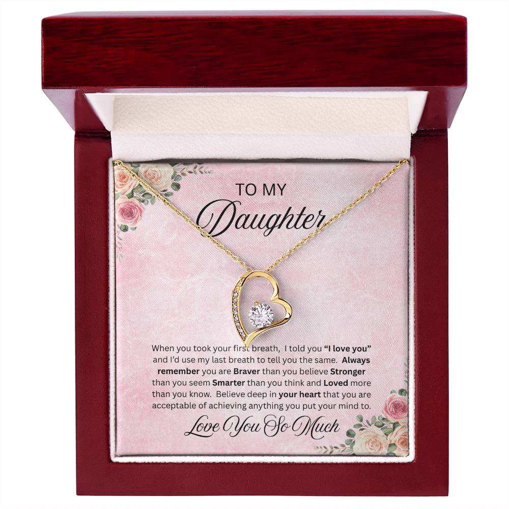 To Amazing Daughter - Forever Love Neckalce