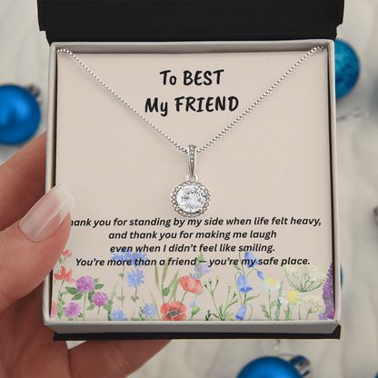 Best Friend Gifts for Birthday, Friendship Knot Necklace Silver, Meaningful Friendship Gifts