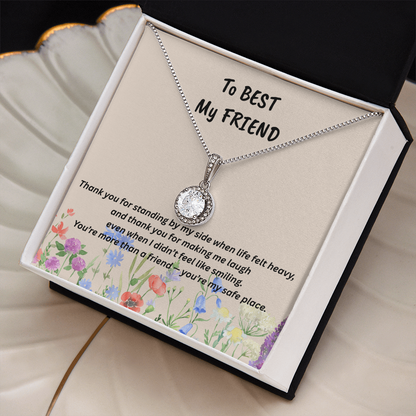 Best Friend Gifts for Birthday, Friendship Knot Necklace Silver, Meaningful Friendship Gifts