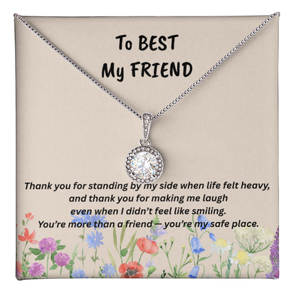 Best Friend Gifts for Birthday, Friendship Knot Necklace Silver, Meaningful Friendship Gifts