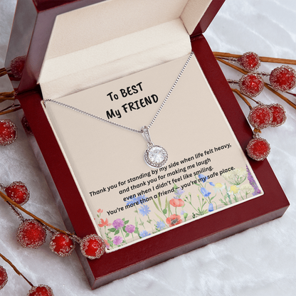Best Friend Gifts for Birthday, Friendship Knot Necklace Silver, Meaningful Friendship Gifts