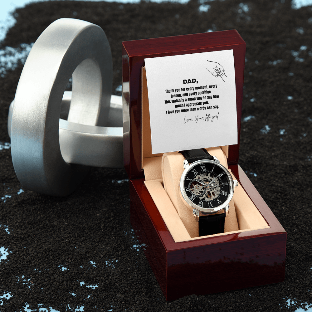 To My Dad Gift Watch - A Father's is A Daughter's First True Love - Valentine's Gift - Birthday Gift - Father's Day Gift
