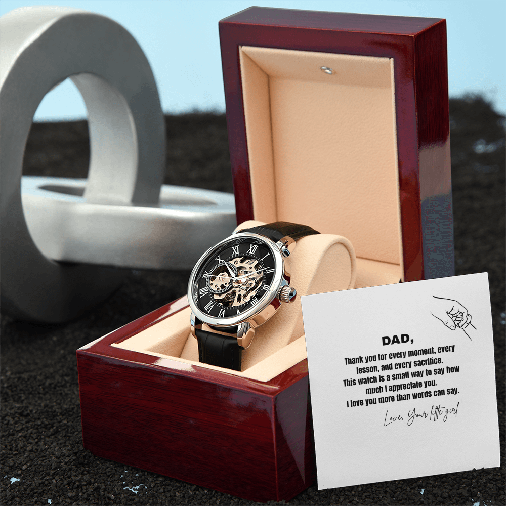 To My Dad Gift Watch - A Father's is A Daughter's First True Love - Valentine's Gift - Birthday Gift - Father's Day Gift