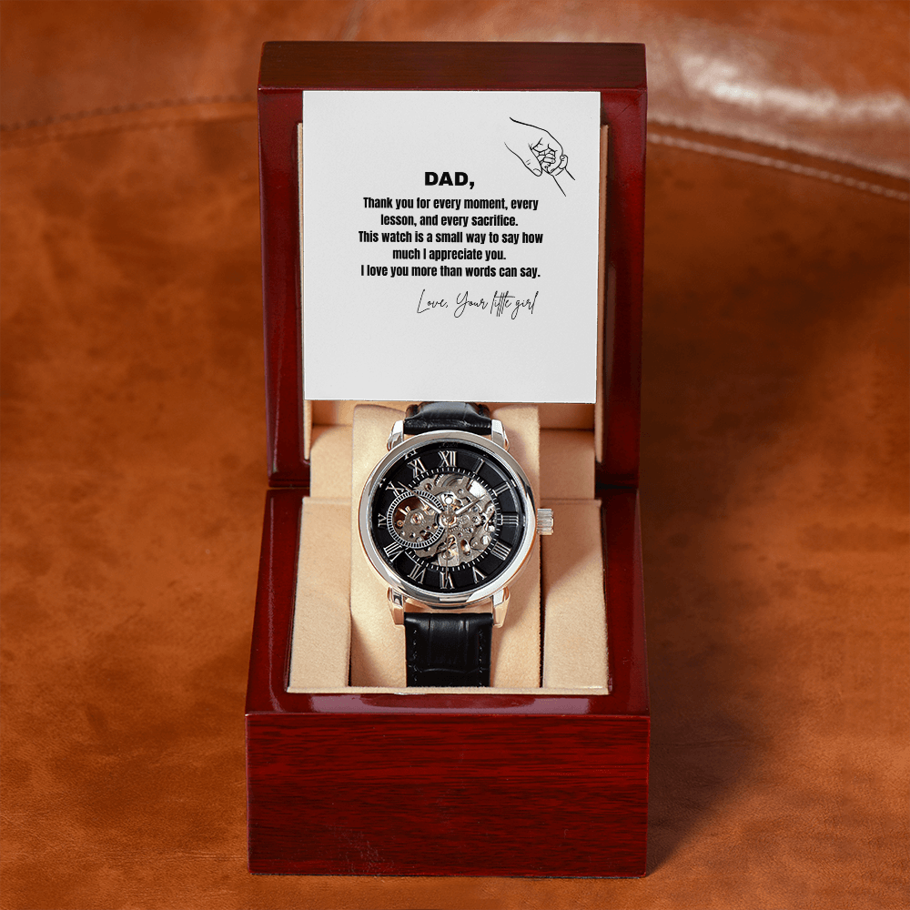 To My Dad Gift Watch - A Father's is A Daughter's First True Love - Valentine's Gift - Birthday Gift - Father's Day Gift