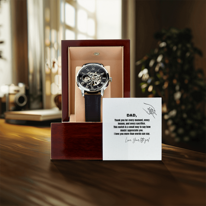 To My Dad Gift Watch - A Father's is A Daughter's First True Love - Valentine's Gift - Birthday Gift - Father's Day Gift