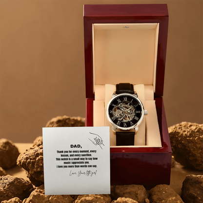 To My Dad Gift Watch - A Father's is A Daughter's First True Love - Valentine's Gift - Birthday Gift - Father's Day Gift