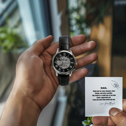 To My Dad Gift Watch - A Father's is A Daughter's First True Love - Valentine's Gift - Birthday Gift - Father's Day Gift