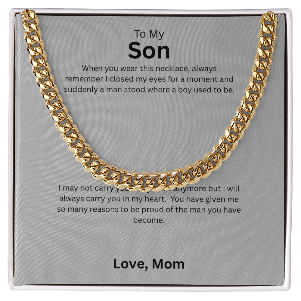 Manly & Timeless: Cuban Chain Necklaces - To My Badass Son Gift from Dad