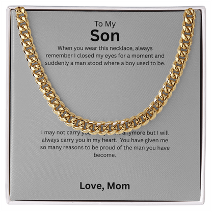 Manly & Timeless: Cuban Chain Necklaces - To My Badass Son Gift from Dad
