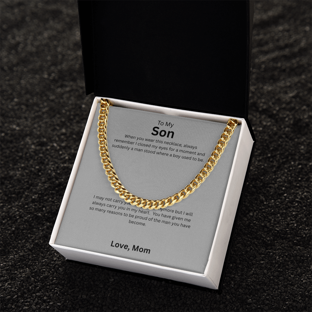 Manly & Timeless: Cuban Chain Necklaces - To My Badass Son Gift from Dad