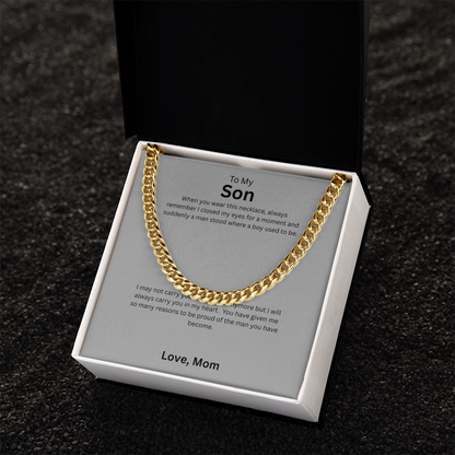 Manly & Timeless: Cuban Chain Necklaces - To My Badass Son Gift from Dad
