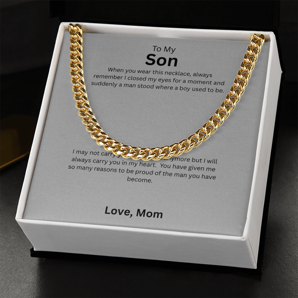 Manly & Timeless: Cuban Chain Necklaces - To My Badass Son Gift from Dad