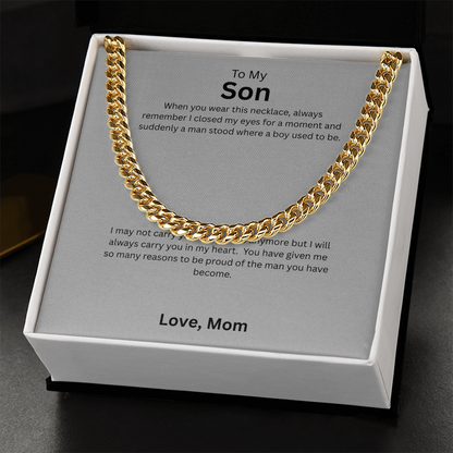 Manly & Timeless: Cuban Chain Necklaces - To My Badass Son Gift from Dad