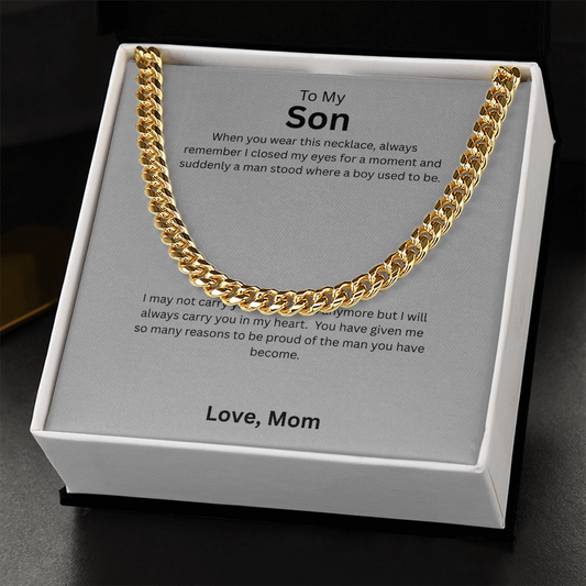 Manly & Timeless: Cuban Chain Necklaces - To My Badass Son Gift from Dad