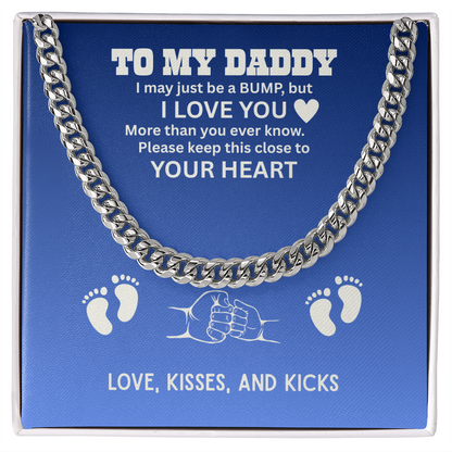To My Dad Cuban Chain Necklace for Brave Dad, Birthday Gift, Father's Day Gift from Son Daughter