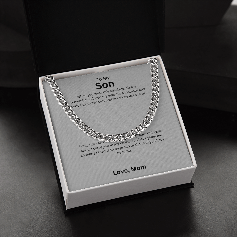 Manly & Timeless: Cuban Chain Necklaces - To My Badass Son Gift from Dad