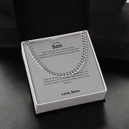 Manly & Timeless: Cuban Chain Necklaces - To My Badass Son Gift from Dad