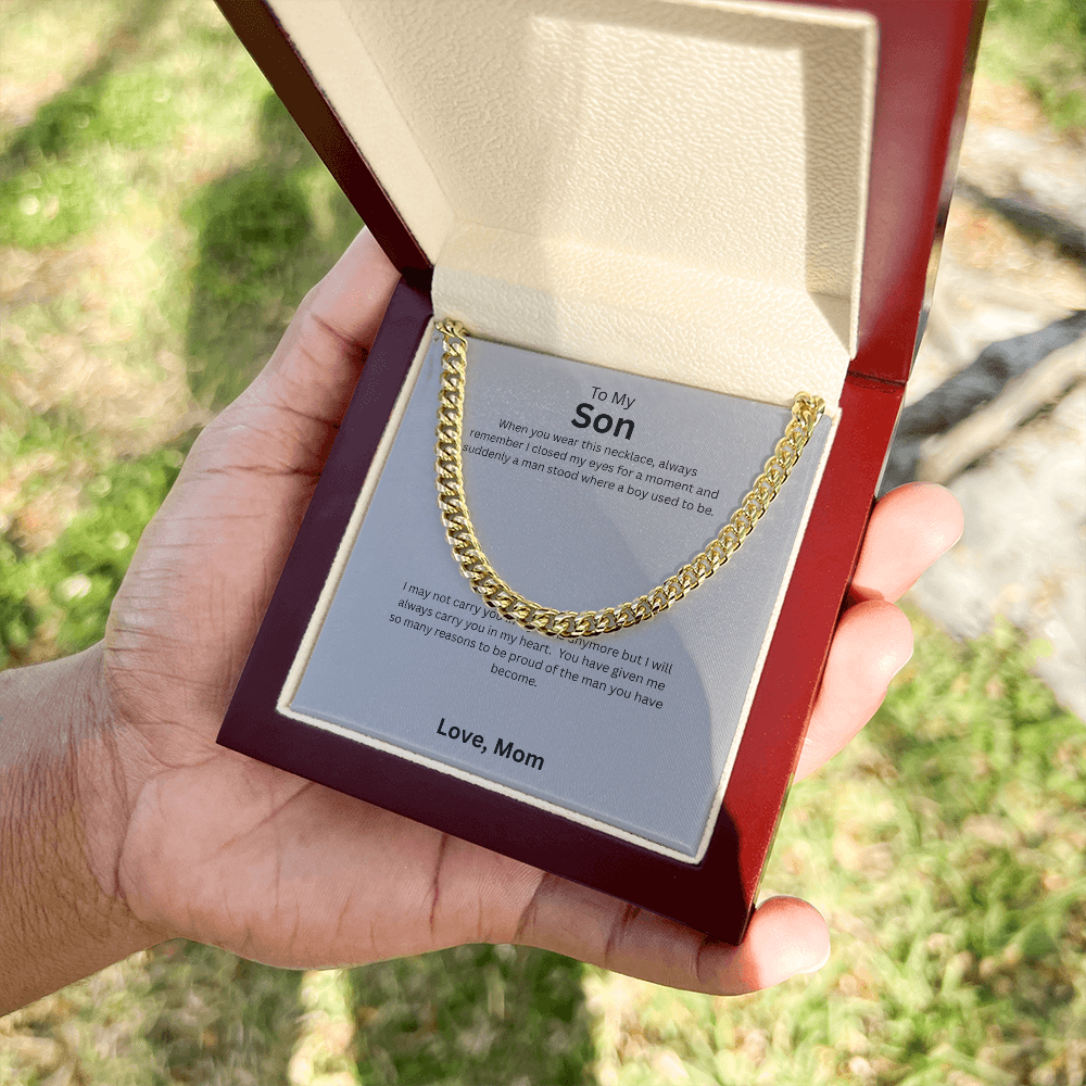 Manly & Timeless: Cuban Chain Necklaces - To My Badass Son Gift from Dad