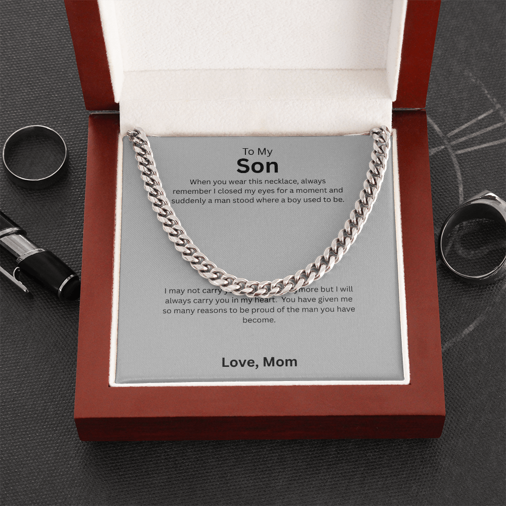 Manly & Timeless: Cuban Chain Necklaces - To My Badass Son Gift from Dad