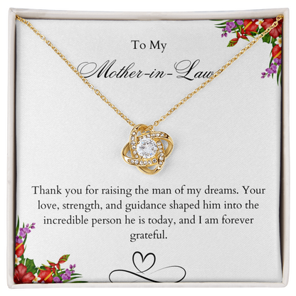 Mother of the groom gift, Mother of the Groom Necklace, Mother of the Groom gift Necklace, Thank you for raising the man of my dreams