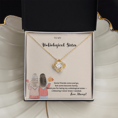 To My Unbiological Sister Necklace, Unbiological Sister Birthday Gifts