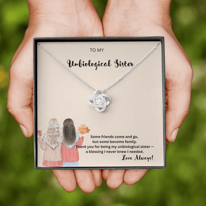 To My Unbiological Sister Necklace, Unbiological Sister Birthday Gifts