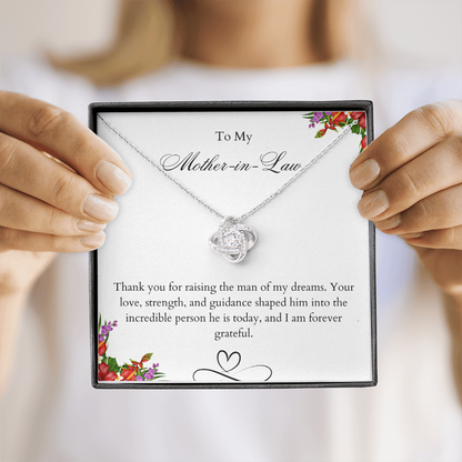 Mother of the groom gift, Mother of the Groom Necklace, Mother of the Groom gift Necklace, Thank you for raising the man of my dreams