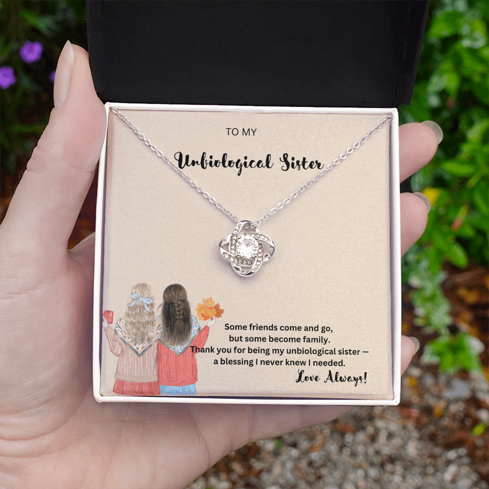 To My Unbiological Sister Necklace, Unbiological Sister Birthday Gifts