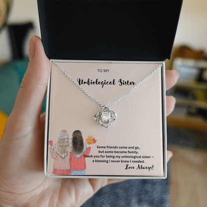 To My Unbiological Sister Necklace, Unbiological Sister Birthday Gifts
