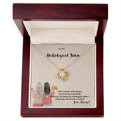 To My Unbiological Sister Necklace, Unbiological Sister Birthday Gifts
