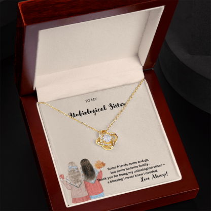 To My Unbiological Sister Necklace, Unbiological Sister Birthday Gifts
