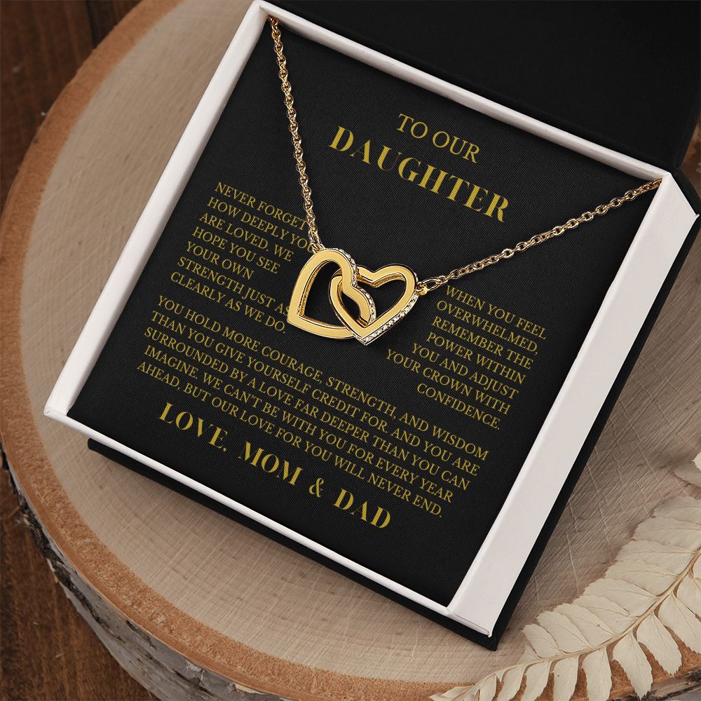 To Our Daughter – “Never Forget That We Love You” Heart Necklace From Mom & Dad