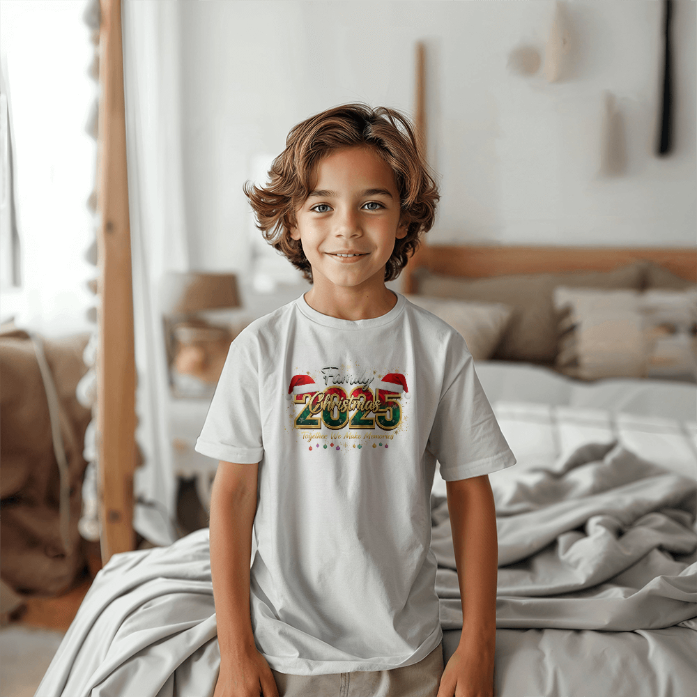 Child 2025 Christmas Crew Sweatshirt, We Are Family Christmas Long Sleeve, Family Christmas Tops, Festive Holiday Shirt,Christmas Party Sweatshirt