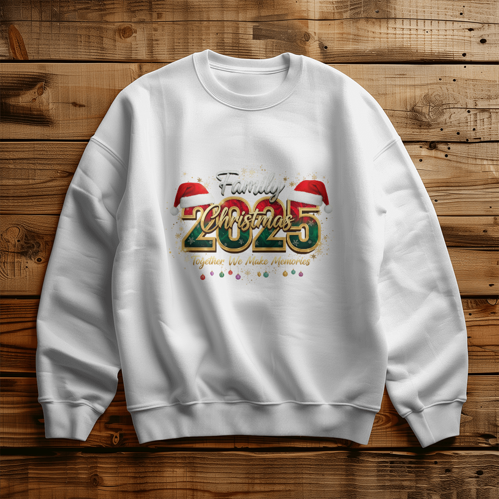 2025 Christmas Crew Sweatshirt, We Are Family Christmas Long Sleeve, Family Christmas Tops, Festive Holiday Shirt, Christmas Party Sweatshirt - Women