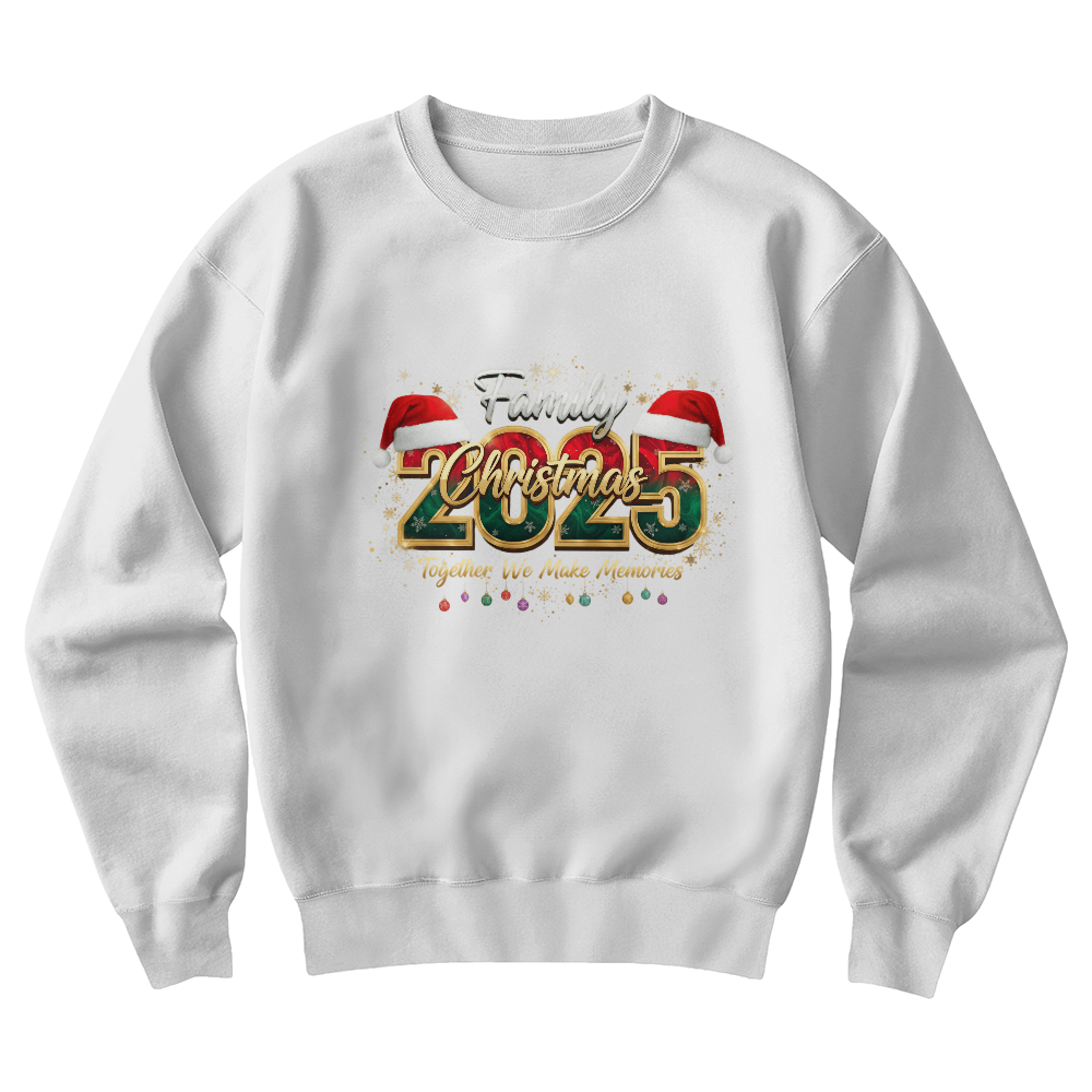 2025 Christmas Crew Sweatshirt, We Are Family Christmas Long Sleeve, Family Christmas Tops, Festive Holiday Shirt, Christmas Party Sweatshirt - Women