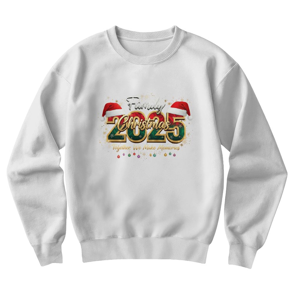 Men 2025 Christmas Crew Sweatshirt, We Are Family Christmas Long Sleeve, Family Christmas Tops, Festive Holiday Shirt, Christmas Party Sweatshirt