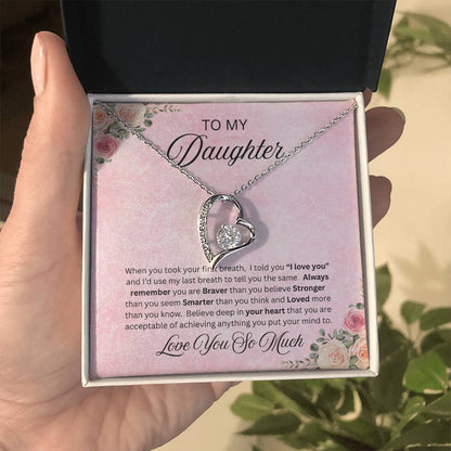 To Amazing Daughter - Forever Love Neckalce