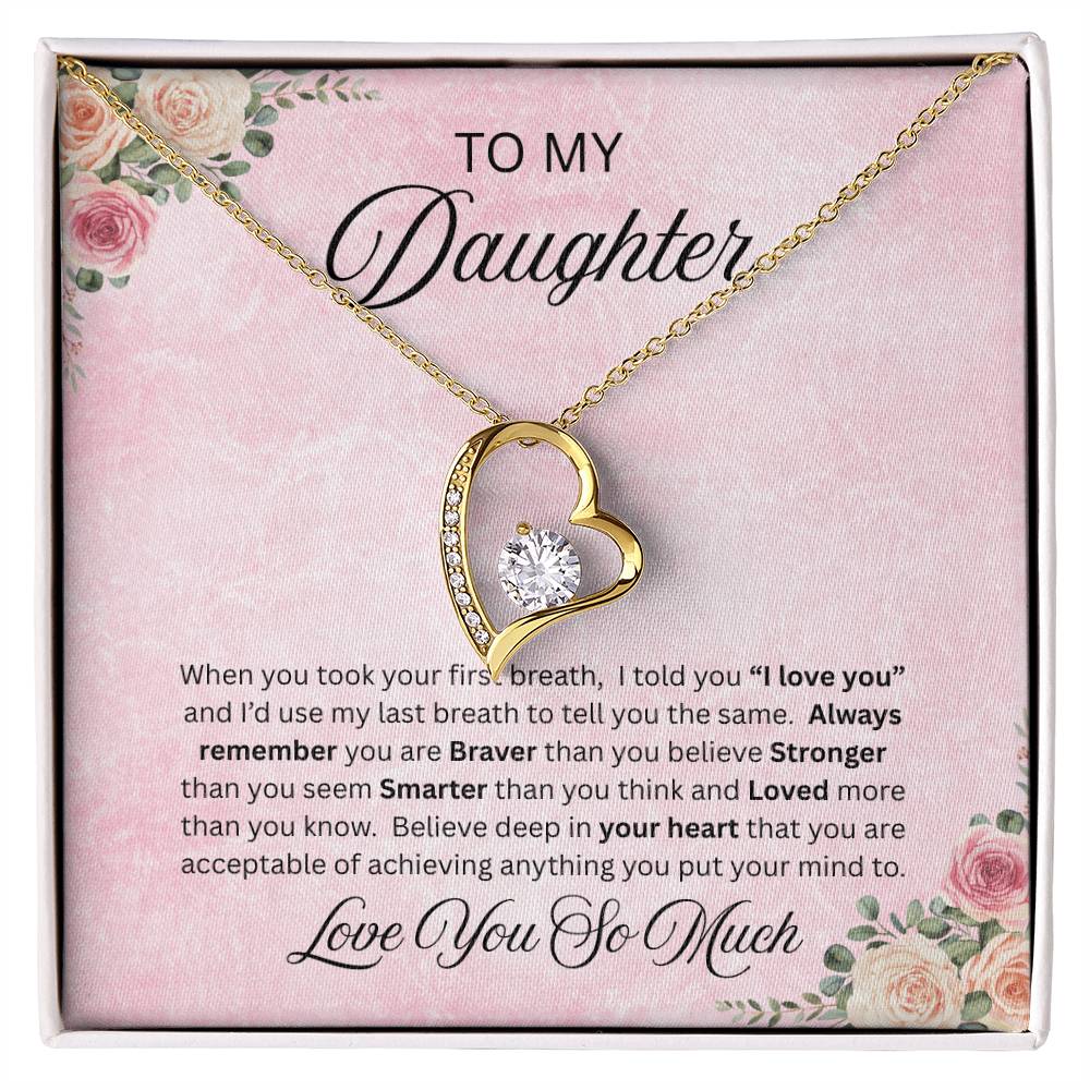 To Amazing Daughter - Forever Love Neckalce