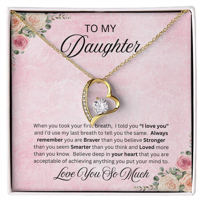 To Amazing Daughter - Forever Love Neckalce