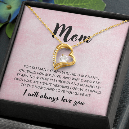 Mom | You Held my Hand | Forever Love Necklace