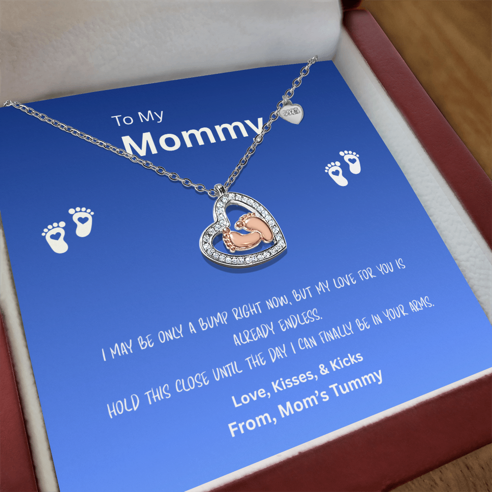 To My Mommy - Dazzling Forever Love Heart Necklace”