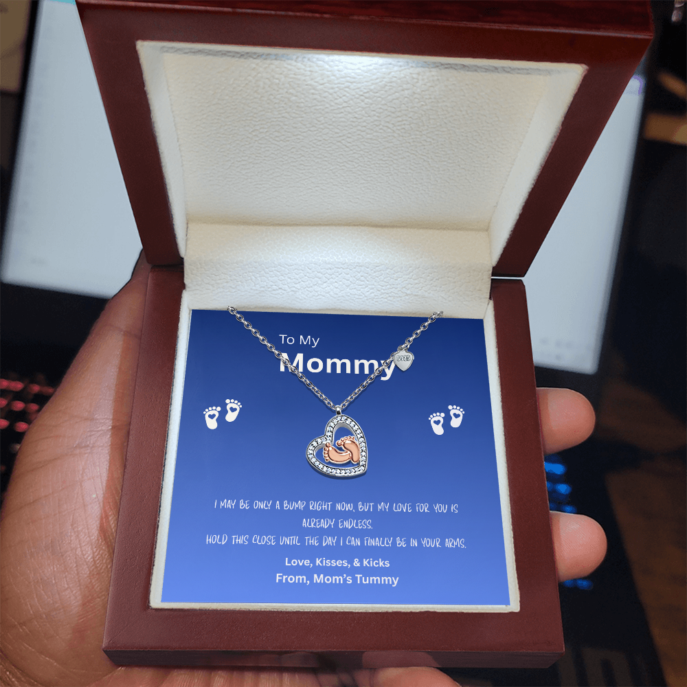 To My Mommy - Dazzling Forever Love Heart Necklace”